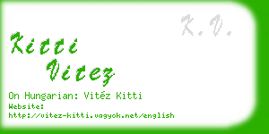 kitti vitez business card